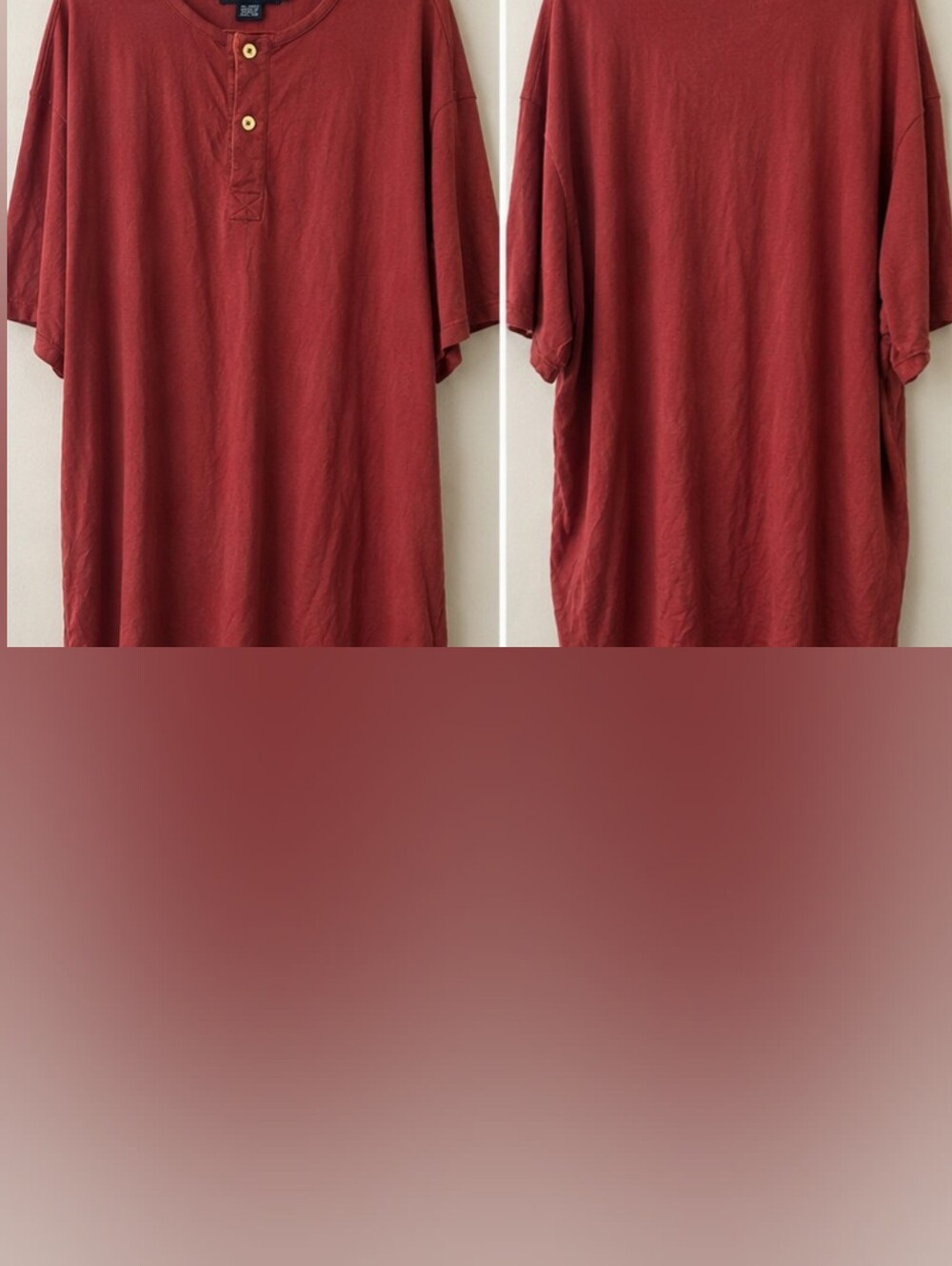 Daniel Cremieux Men’s Brick Red Short-Sleeve Henley Shirt